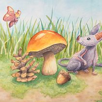 Grateful Gathering Ein Projekt aus dem Bereich Aquarellmalerei, Traditionelle Illustration und Bildende Künste von Connor Legg - 14.06.2024