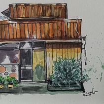 Meu projeto do curso: Desenho arquitetônico expressivo com marcadores coloridos. Een project van  Schetsen,  Tekening,  Architecturale illustratie, Sketchbook y  Illustratie met inkt van Claudia Ubaldo - 25.06.2024