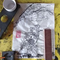 Mi proyecto del curso: Introducción a la pintura sumi-e Ein Projekt aus dem Bereich Zeichnung, Traditionelle Illustration, Illustration mit Tinte, Bildende Künste und Malerei von Andrea Izaguirre - 24.10.2024