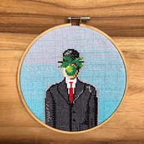 Mi proyecto del curso: Punto de cruz moderno con efecto fotográfico . Bordir, Seni Serat, Dan Desain Tekstil proyek oleh Luisa Verástegui - 11.09.2024