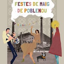 CARTELISMO. FIESTAS DEL POBLENOU 2024, BARCELONA.. Un proyecto de Ilustración digital, Dibujo, Fotografía, Diseño, Diseño de personajes, Fotografía artística y Tipografía de Paola Sartor - 01.01.2025