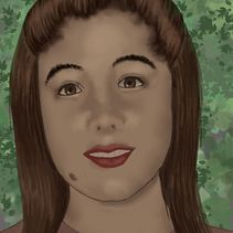 Retrato digital de una joven. Projekt z dziedziny  R, sunek, Portret, R, sunek c, frow, Trad, c, jna ilustracja, Ilustracja c, frowa, Malarstwo c i frowe użytkownika Mariella Ferreyra - 31.01.2025