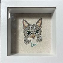 Tom. Embroider, Naturalistic Illustration, and Textile Design project by Victor Lara Acuña - 02.04.2025