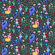 Print fairytale. Un proyecto de Diseño, Estampación, Ilustración tradicional y Pattern Design de Alê Marques - 10.03.2025