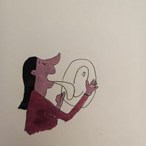Homenaje a la ternura . Een project van  Tekening van Liz Campoverde - 29.03.2025
