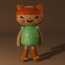 Realización de Modelado personaje kwai en Blender. Un progetto di Modellazione 3D, Character design, Illustrazione digitale, Illustrazione tradizionale e Manga di Saúl Marcial Vásquez Reyes - 01.05.2025