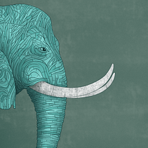 Majestic Tuskers of Kerala – A Digital Tribute. Un progetto di Illustrazione digitale, Pittura, Interior Design, Pittura digitale e Pittura acrilica di Arunoday mampetta - 13.05.2025