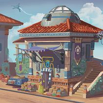 The Spice Merchant Shop. Concept Art, Digital Drawing, Digital Illustration, and Digital Painting project by Loïc SOUQUET - 05.29.2025