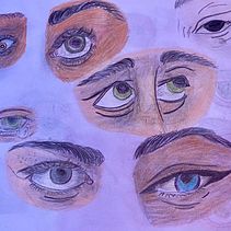 Olhares e Expressões. Een project van  Artistieke tekening,  Tekening,  Portrettekening, Sketchbook y  Schetsen van Mainnã Santos - 30.09.2025