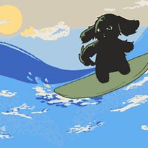 DISSENY 2D I 3D - Mascota Surfejant Ein Projekt aus dem Bereich Digitale Illustration, Zeichnung, Grafikdesign, Design, Design von Figuren, Digitale Zeichnung und Digitales Design von Paula Romero Prian - 22.10.2025