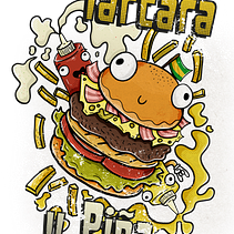 Hamburguesa Bucara. Business, Digital Drawing, Digital Illustration, Traditional illustration, and Marketing project by oscar mauricio castro parra - 10.27.2025