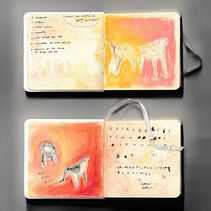 diario Objetual. Un proyecto de Ilustración tradicional, Collage, Lettering, Bocetado, Dibujo a lápiz, Dibujo, Estampación y Sketchbook de yaiza curiel - 18.11.2025