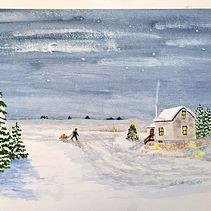 My Canadian prairie scene  . Seni Rupa, Lukisan, Dan Lukisan Cat Air proyek oleh Sheri Hathaway - 11.30.2025