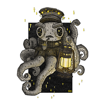 The Mad Lighthouse Keeper . Design de caractere, Desen digital, Ilustrație digitală, Pictură digitală & Ilustrație tradițională de Stefan Vogels - 12.22.2025