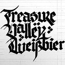 Treasure Valley Weißbier beer logo. Calligraph, T, and pograph project by Joswph Bradshaw - 03.08.2026