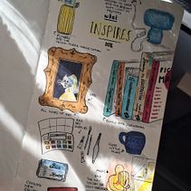 What inspires me . Fine Arts, Sketching, Creativit, Drawing, Sketchbook, and Mindfulness project by Kalliopi Chourdaki - 03.15.2026