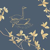 Joutsen pattern Ein Projekt aus dem Bereich Grafikdesign, Traditionelle Illustration, Musterdesign, Br, ing und Identität, Botanische Illustration und Modedesign von Sofia P. - 05.05.2026