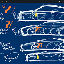 Early Automotive Sketch Studies. Design project by Richard Abouya - 07.02.2026