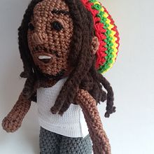 Bob Marley tejido (amigurumi)