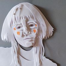 Retratos 3D com camadas de papel