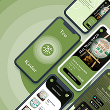 Tea Radar Mobile App & Promo Page. My project in Interface Design with Sketch course