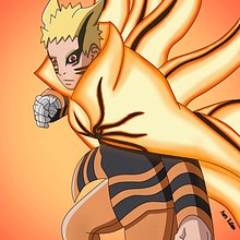 Dibujo Digital Naruto Modo Barion