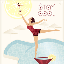 My project in Art Deco Style for Digital Illustration course