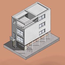 Casa Citrohan - Le Corbusier by @antoniolanzilotta: Sketching arquitectónico y artístico con Procreate