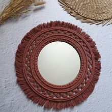 Macramé mural circulaire