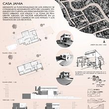 CASA JANIA;  Técnica de presentación para proyectos arquitectónicos