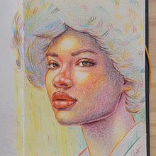 Meu projeto do curso: Desenho de retratos vibrantes com lápis de cor