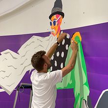 Rame Portrait Tape Art Mural