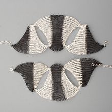 Shogun black and white organic wire crochet jewelry set