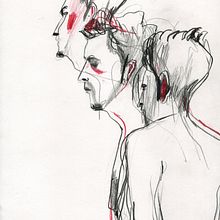 Live drawing. Interpreting the figure. Motion. 