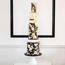 Inspired by 'Coco Chanel' - Black and Gold Camellias