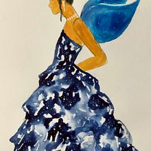 My project for course: Watercolor Fashion Illustration: Silhouette, Color and Flow