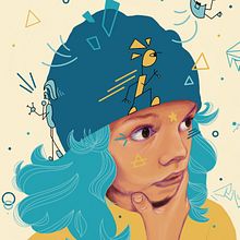 Mein Abschlussprojekt für den Kurs: Illustration von kreativen Porträts mit Procreate