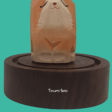 A simple Wooden Cat Gif