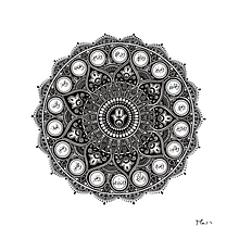 My Project "God is the True Protector" in The Art of Drawing Mandala course 