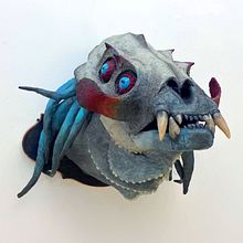 Sammael Paper Mache Mounted Head