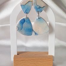 Brincos em polymer clay acabamento em resina
