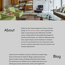 Mid Century Modern - Landing Page