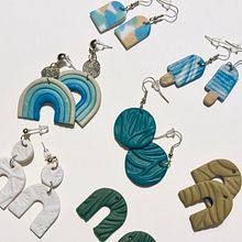 Muted palette polymer clay earrings