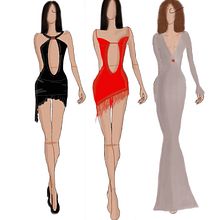 Projeto Final Ilustração de Croqui de Moda - Coleção HAWAII VINTAGE