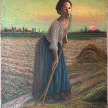 Peasant Girl with Rake