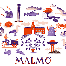 My Malmö - exploring possibilities of digital illustration and pattern design