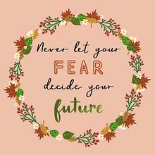 Frase inspiradora con decoración floral