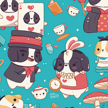 Ilustración de una historia con estilo kawaii 
