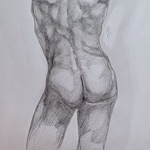 Progetto disegno figura umana in movimento da un modello.