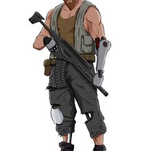 Cyberpunk mercenary